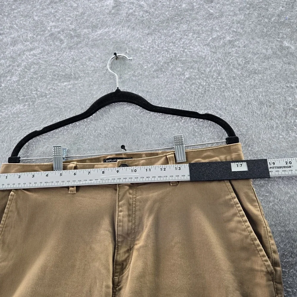 Banana Republic Men Pants 33X32 Tan Chino Aiden Pant‎ 30